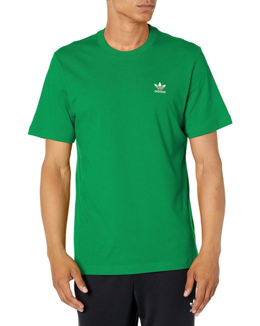 adidas Originals Trefoil Essentials T-shirt in Green for Men | Lyst