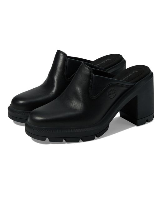 Timberland Black Allington Heights Clogs ( Full Grain) High Heels
