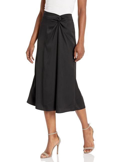 Guess Black Eco Mea Knotted Satin Skirt