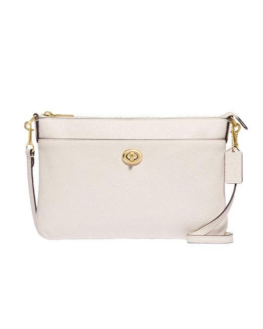 COACH Natural Excl Naw Polished Pebble Polly Crossbody