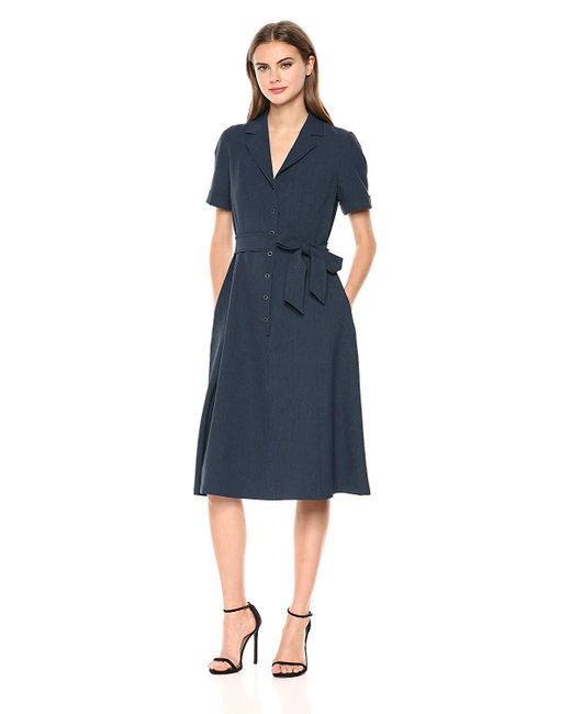 notch collar dress