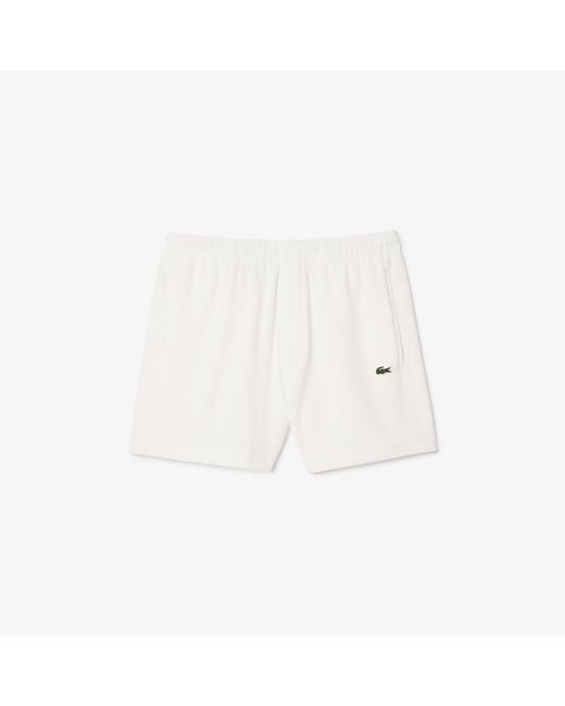 Lacoste White Regular Fit Short W/adjustable Waist for men