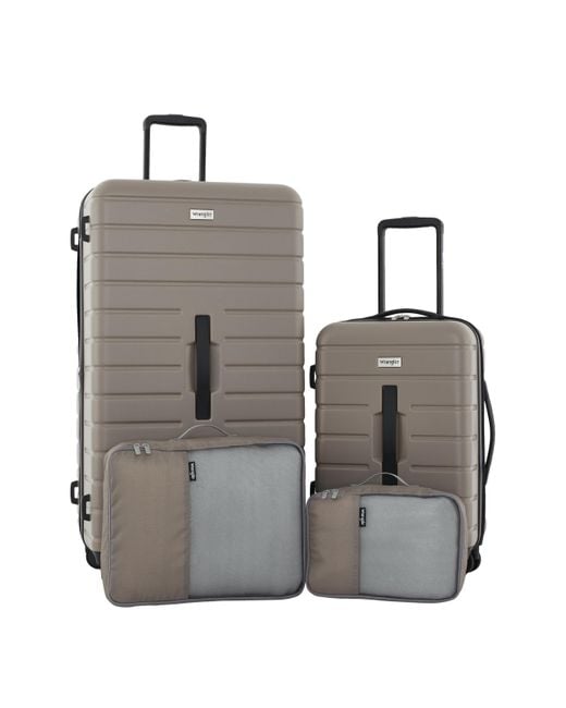 Wrangler Metallic Tall Trunk Luggage 4 Piece Set