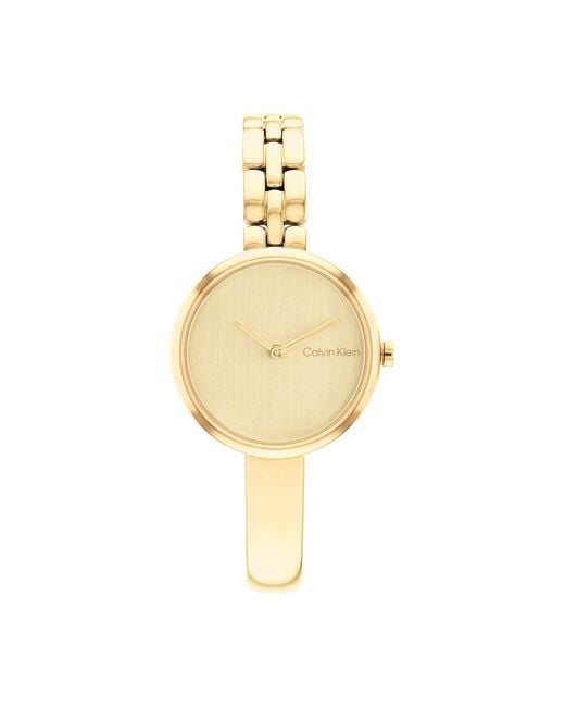 Reloj Analógico de Cuarzo para Mujer Colección Bangled con Correa de Acero Inoxidable de Color Dorado - 25200279 Calvin Klein de color Metallic