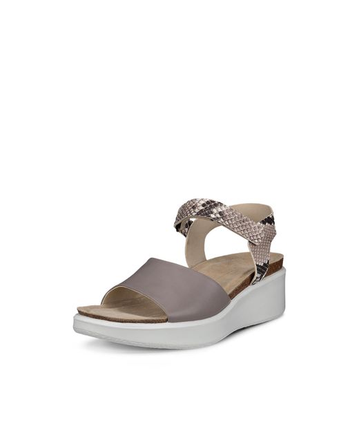 Ecco White Flowt Cork Sandal