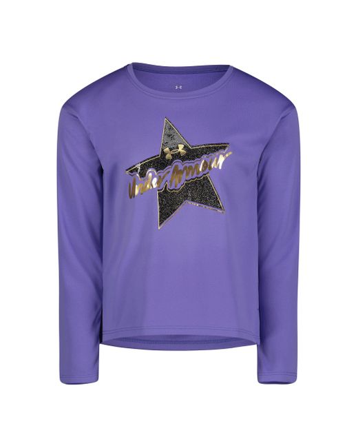 Under Armour Purple Ua Distressed Marble Logo Ss for men