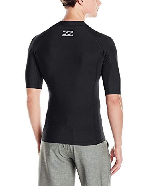 Billabong Performance Fit Short Sleeve Rashguard in Black for Men Lyst
