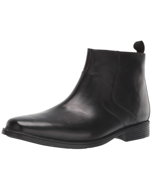 clarks men's tilden zip waterproof leather boots
