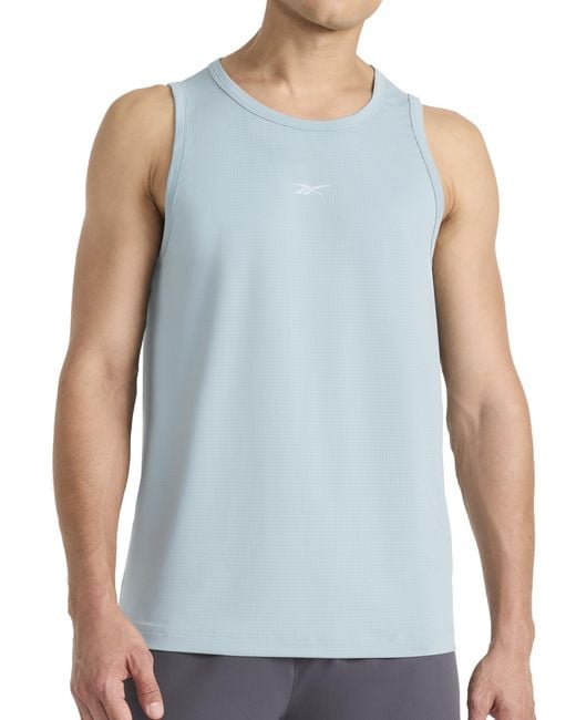 Reebok Blue 's Triathlon Scoop Neck Tank Top for men