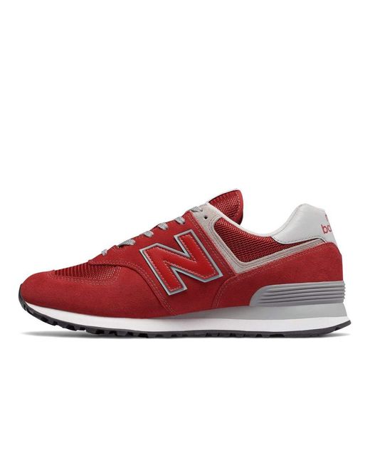 New Balance Rubber 574 V2 Essentials Sneaker in Red for Men | Lyst