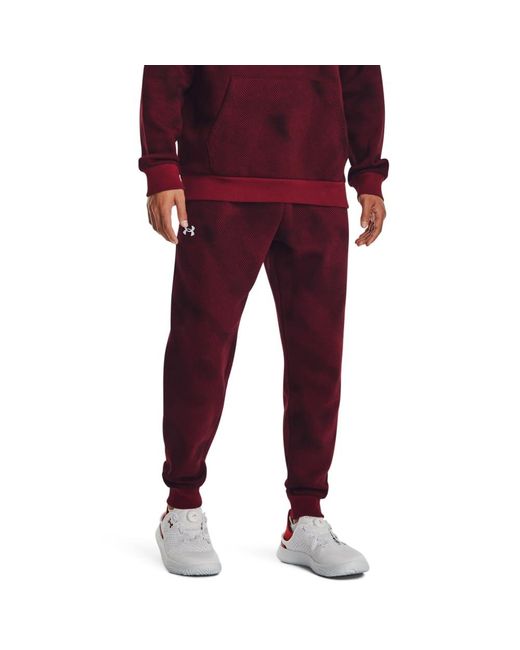 Under Armour Red Rival Fleece Printed joggers for men