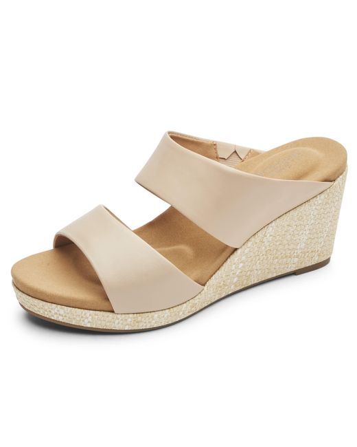 Rockport Natural Briah Ii Slide Wedge Sandal