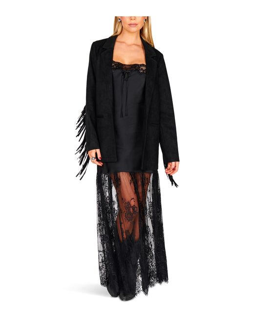 Show Me Your Mumu Women's , S, Sierra Fierra Jacket, Black Faux