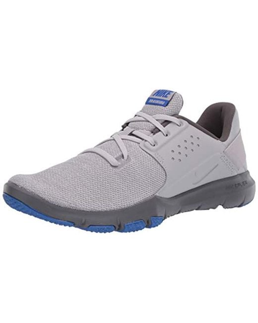 Nike Gray Flex Control Tr3 Sneaker, Atmosphere Grey/game Royal, 6 Regular Us for men