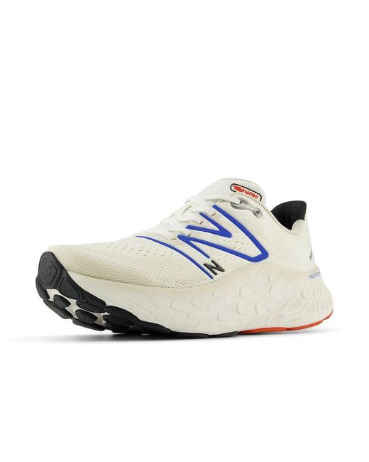 New Balance White Fresh Foam X More V4 Running Shoe for men