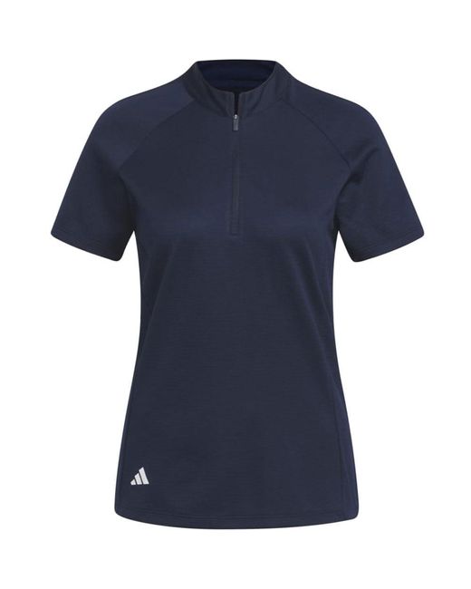 Adidas Blue Golf Standard S Texture Polo Shirt