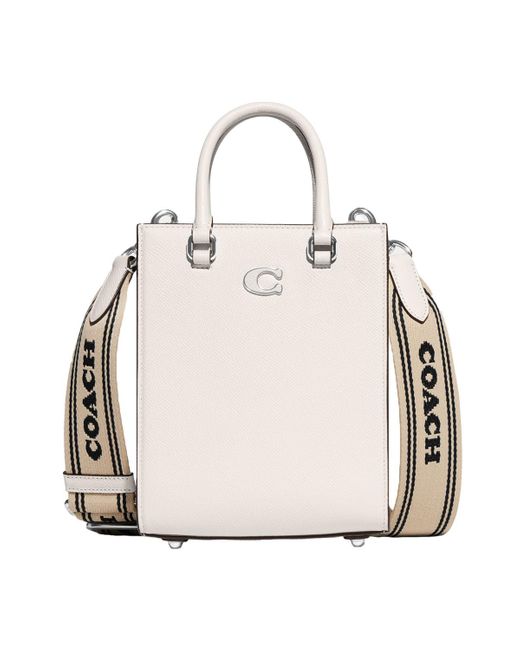 COACH Natural S Tote 16 In Cross Grain Leather