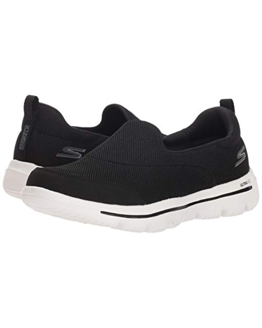 Womens Black Go Walk Evolution Ultra Reach Slip On Sneakers
