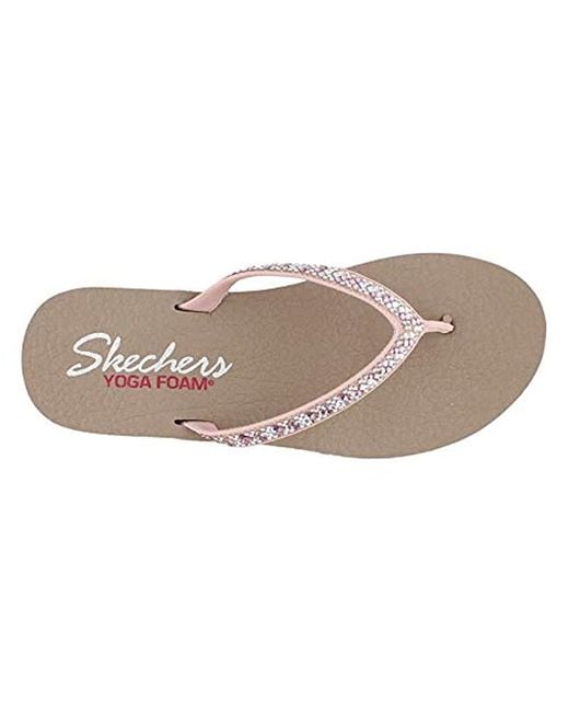 Womens Meditation Perfect 10 Square Rhinestone Embellished Thong Flip Flop