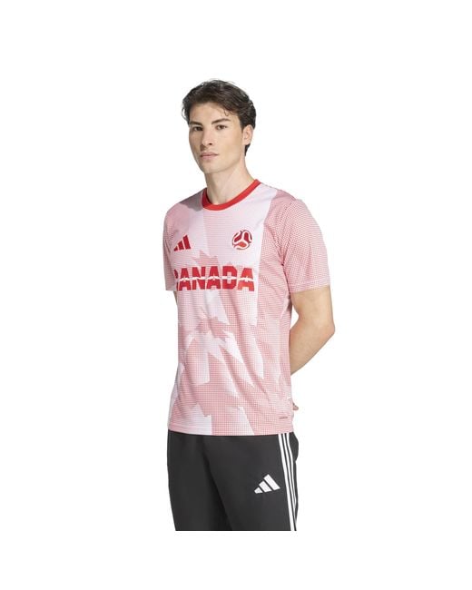 Adidas Red Canada Jersey for men