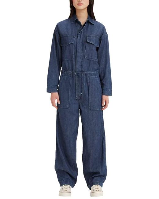 Levi's Premium Baggy Surplus Jumpsuit, in Blue Lyst