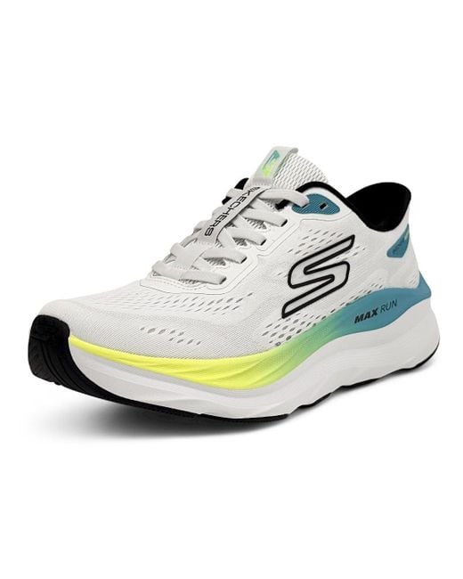 Skechers White Max Run Hands Free Slip-ins Sneaker for men