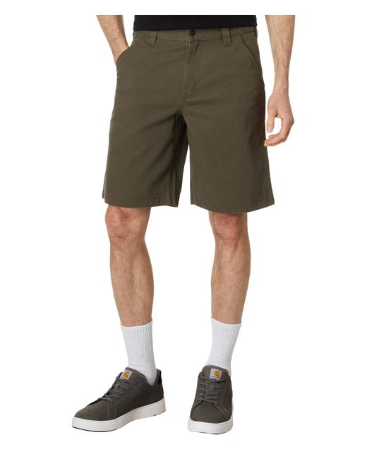Carhartt Green Mens 10" Rugged Flex Rigby Work Utility Shorts for men
