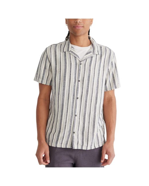 Aéropostale Gray Vertical Stripe Button Up Shirt for men