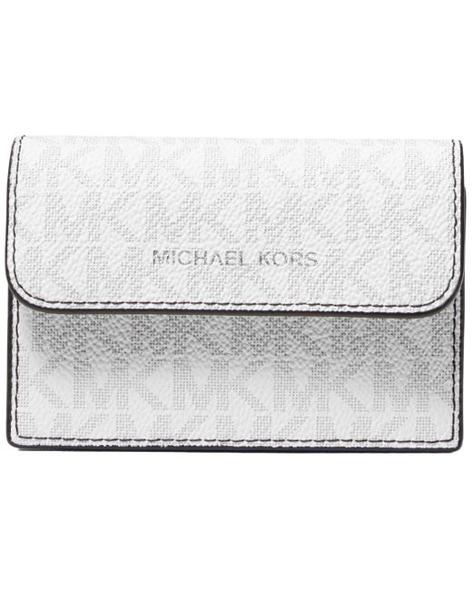 Michael Kors White Malone Accordian Card Case