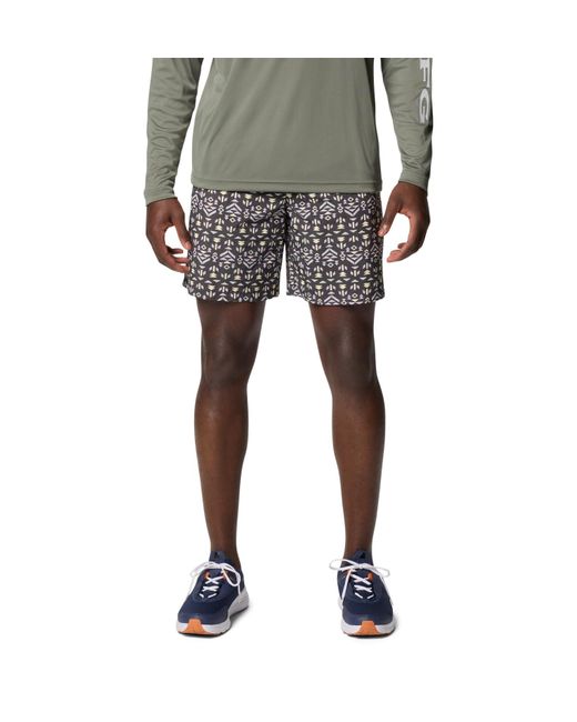Columbia Black Pfg Super Backcast Ii Quick Dry Swim Short for men