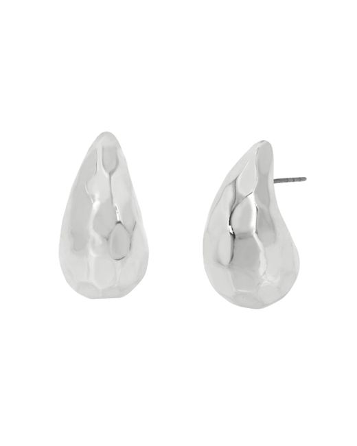 Steve Madden White S Disco Teardrop Earrings