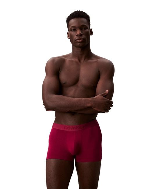 Calvin Klein Ulra Soft Modern Modal Trunk Beet Red for men