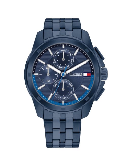 Tommy Hilfiger Blue Function Quartz Watch - Stainless Steel Wristwatch For - Water Resistant Up To 5 Atm/50 Meters - Premium Fashion For Everyday for men