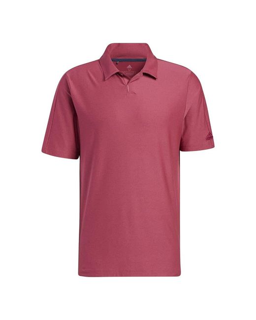 Adidas Pink Golf Go-to Primegreen Polo Shirt for men