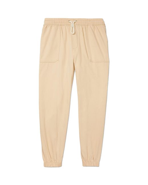 Tommy Hilfiger Natural Cotton And Linen Drawstring Pant With Pull Up Loops