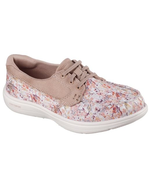 Skechers Pink On-the-go Flex Radiant Floral Boat Shoe