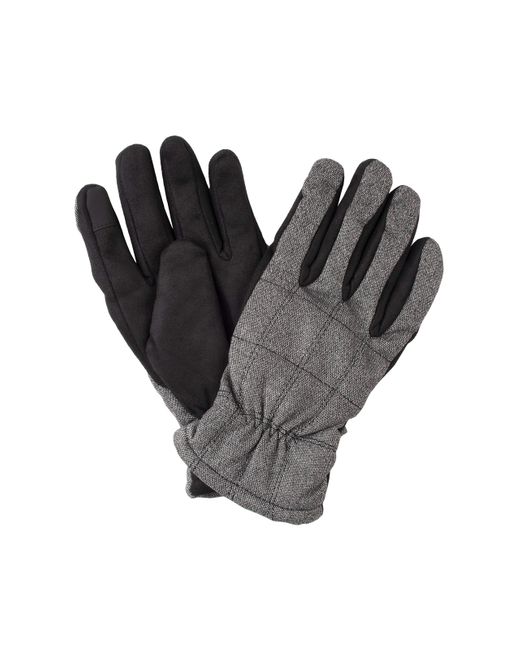Dockers Black Fabric Gloves With Smartphone Touchscreen Capability for men