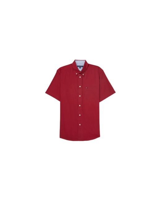 Tommy Hilfiger Red Adaptive Short Sleeve Shirt With Magnetic Buttons for men