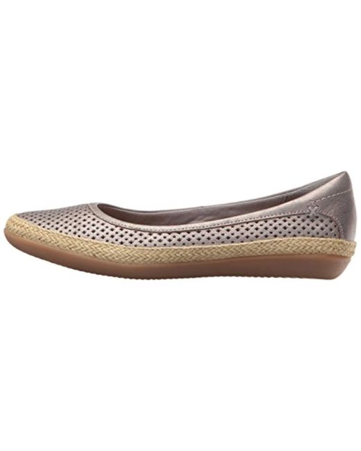 clarks silver ballet flats