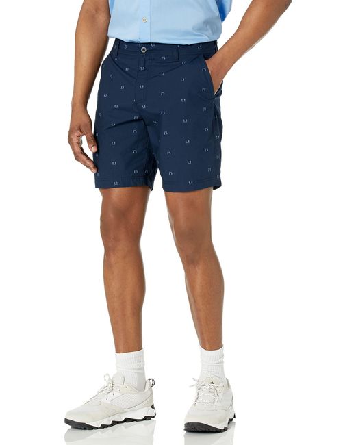 Columbia Blue Washed Out Printed Hiking Shorts for men
