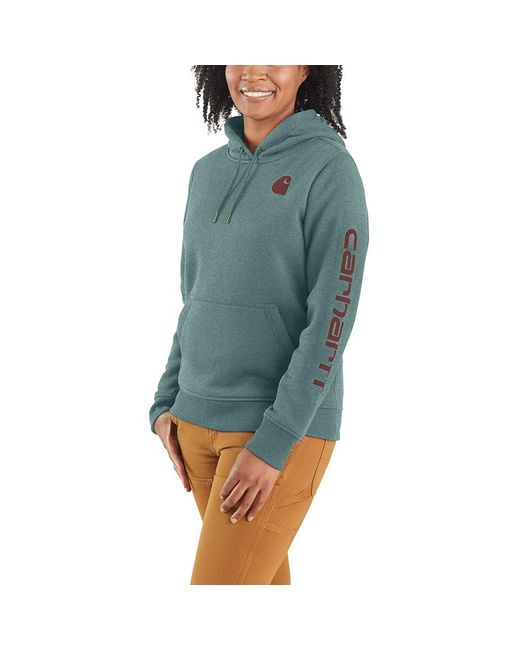 Carhartt Blue Relaxed Fit Midweight Logo Sleeve Graphic Sweatshirt
