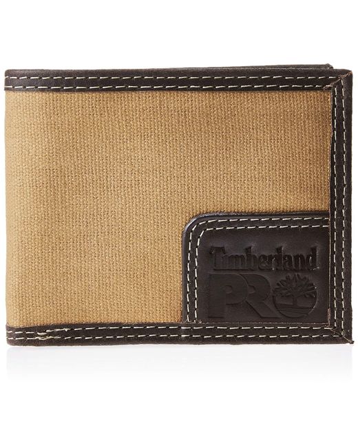 Timberland Canvas Leather Rfid Billfold Wallet With Back Id Window for Men  - Save 6% - Lyst