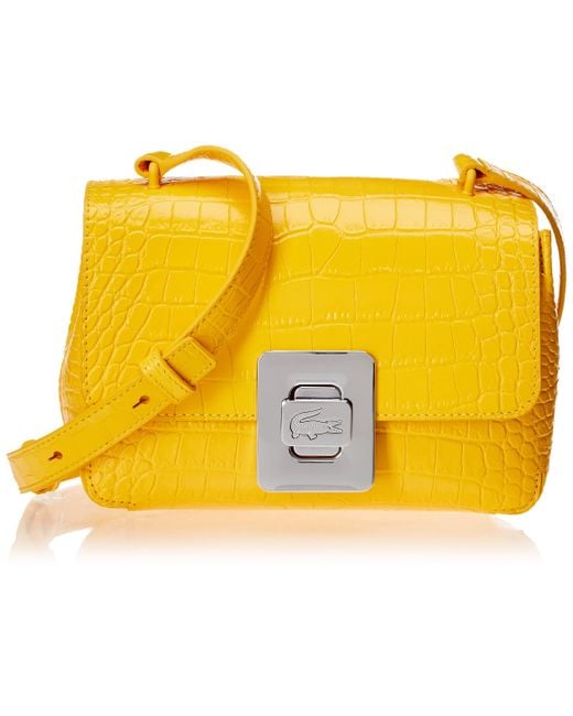 Lacoste Amelia Shoulder Bag in Yellow | Lyst