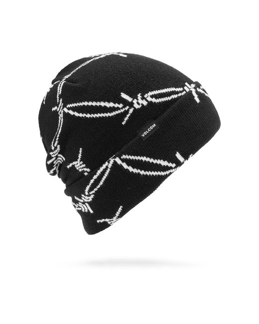 Volcom Black Stone Funk Roll Over Beanie for men