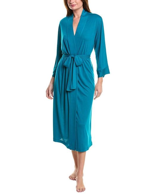 Natori Blue Congo Robe Length 49",spruce,extra Large