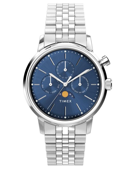 Timex Analog Quarz Uhr mit Edelstahl Armband TW2W51300VQ in Blue für Herren