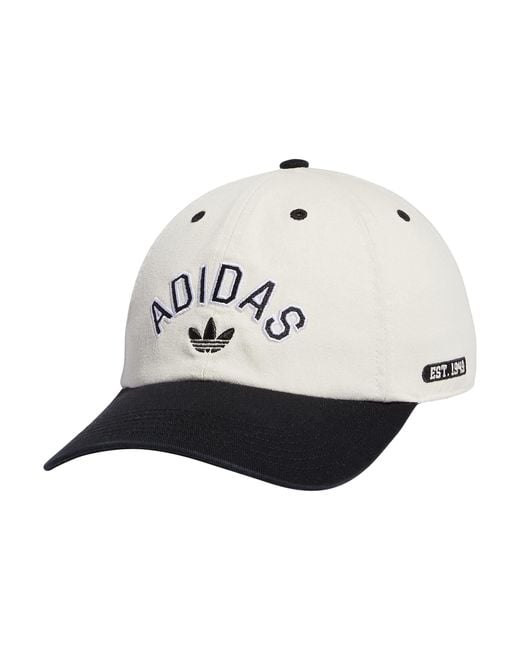 adidas Originals New Prep Relaxed Adjustable Fit Washed Cotton Hat in