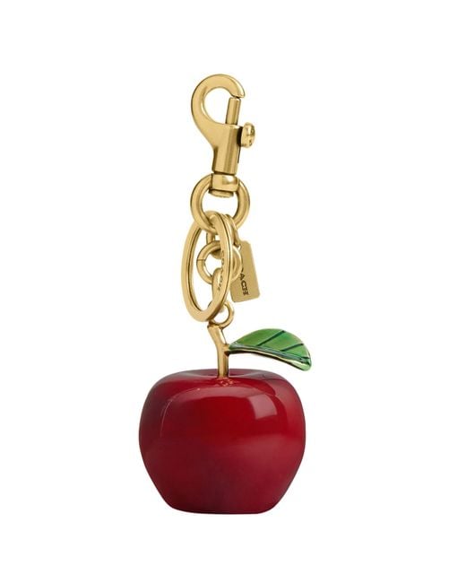 COACH Red Small Apple Bag Charm