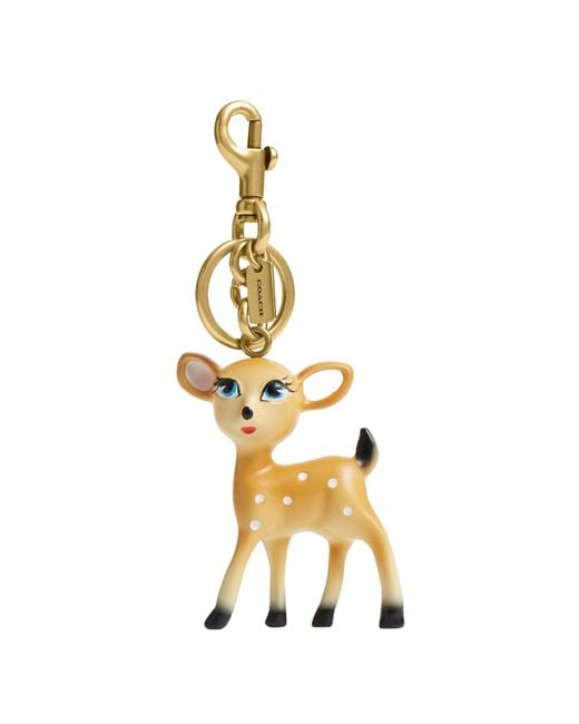 COACH Metallic Small Deer Bag Charm