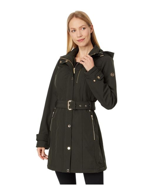Michael Kors Green Snap Front Softshell